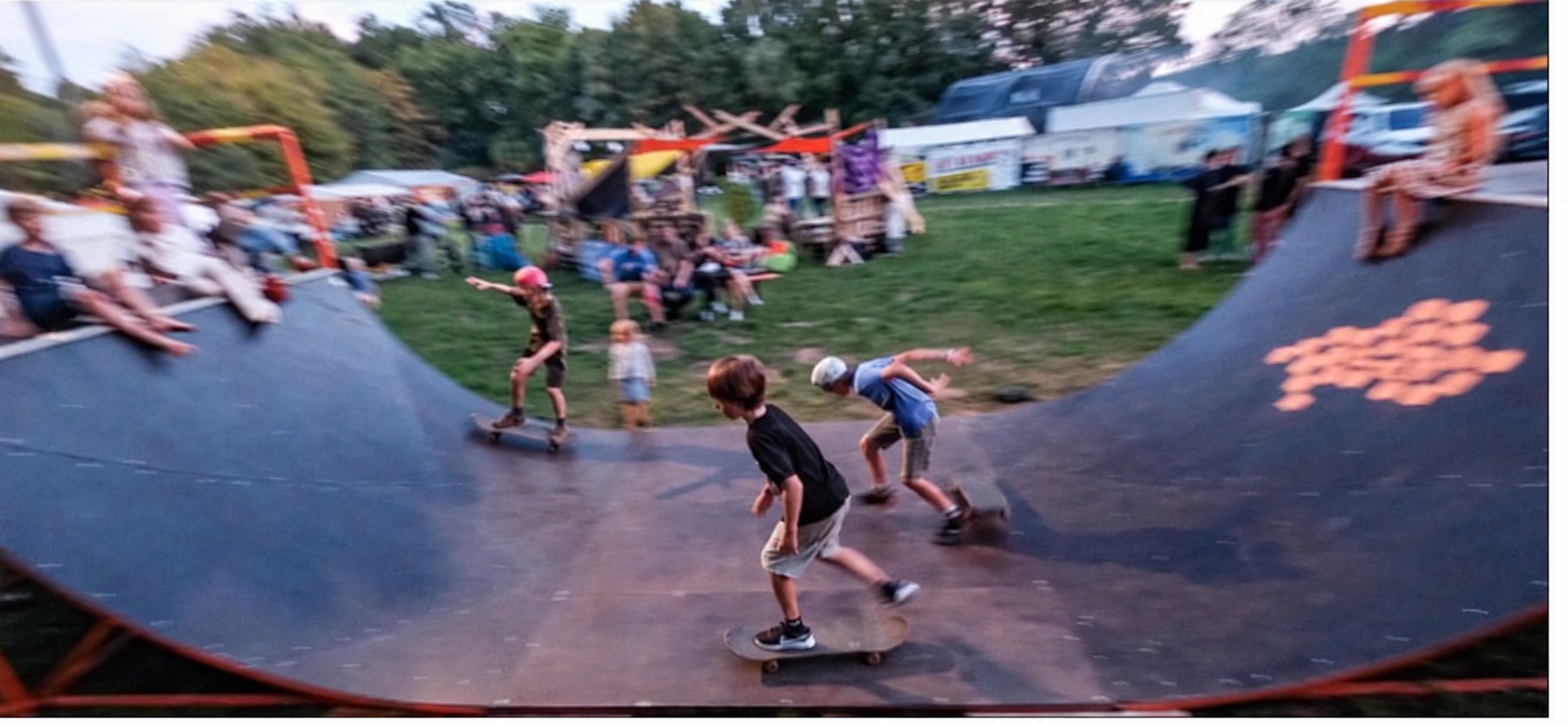 Vollständige Halfpipe-Aufnahme der Energy-Kampagne